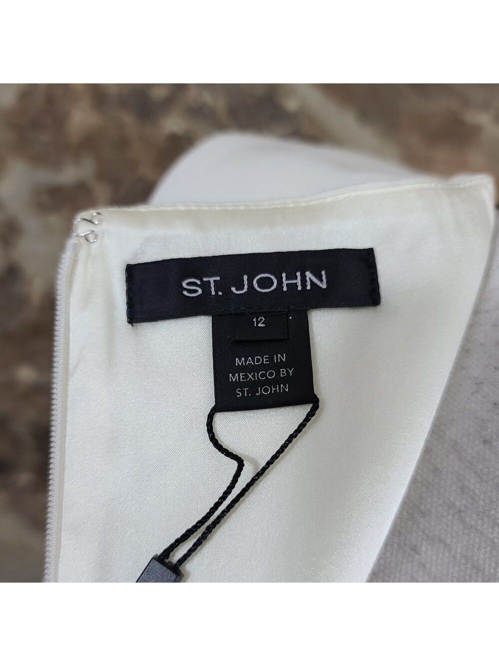 NWT St John 12 Colorblock Tuxedo Cocktail Dress - Picture 10 of 12